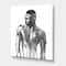 Designart - Handsome African Man Portrait On White I - Modern Canvas Wall Art Print